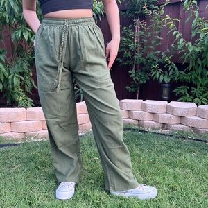 Women’s Cotton Pants Green